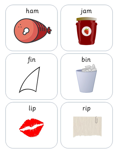 Reception/Year 1/Year 2 Rhyming flashcards - RWI set 1 and 2 sounds ...