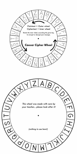 Caesar Cipher Wheel Teaching Resources 5902