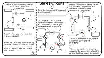 GCSE Physics - Series Circuits Worksheets | Teaching Resources