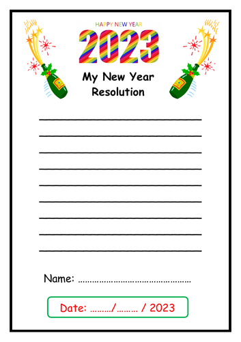 my new year resolution in 2023 essay