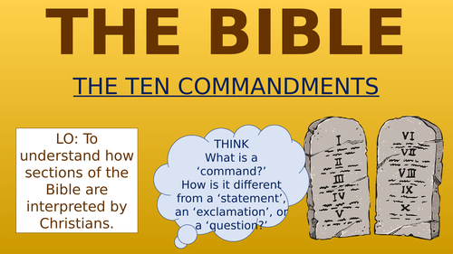 The Bible - The Ten Commandments!