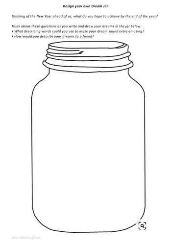 Design your own Dream Jar | Teaching Resources