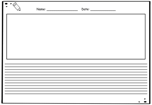 Primary Writing Paper with picture boxes and without (differentiated for  all ages)