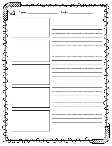 Primary Writing Paper with picture boxes and without (differentiated ...