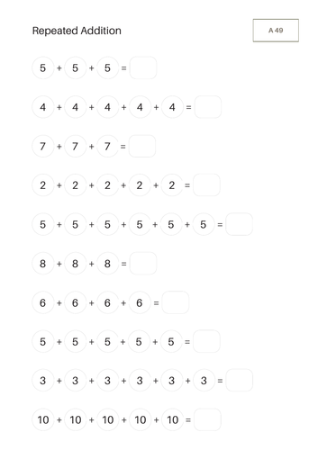 Mathematics Calculations Workbook Year1 / Year 2 | Teaching Resources