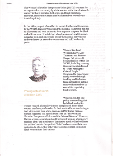 Sarah Jane Woodson Early (18251907) Teaching Resources