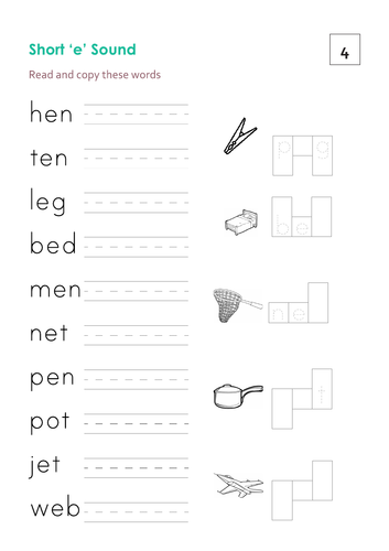 CVC Decode, Read and Write Worksheets | Teaching Resources