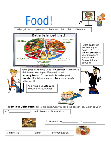 Living Things! Food, Carbohydrates, Protein and Fats