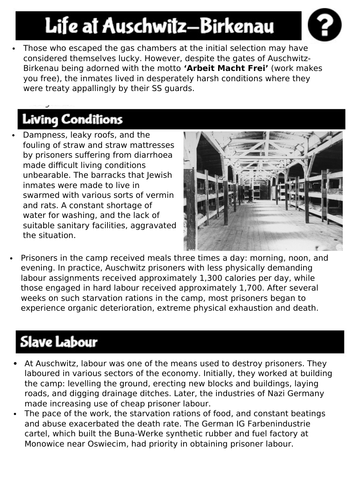 KS3 History: Auschwitz-Birkenau | Teaching Resources