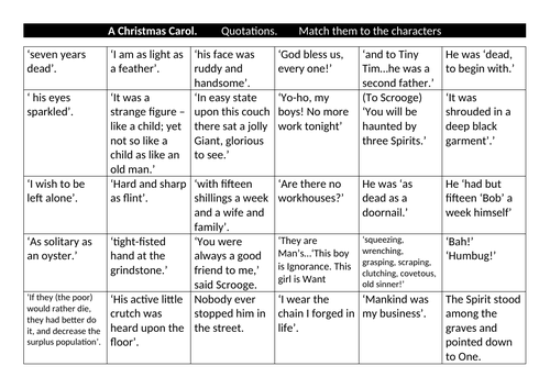 A Christmas Carol REVISION Worksheets for all Staves 1-5 Extracts and ...
