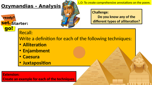 Ozymandias Analysis - Power and Conflict AQA GCSE