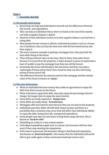 DipFS: Unit 3 LIBF Topic 1-7 | Teaching Resources