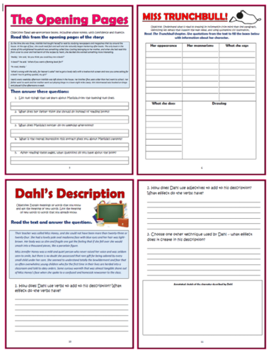 Matilda - Roald Dahl - KS1 Comprehension Activities Booklet!