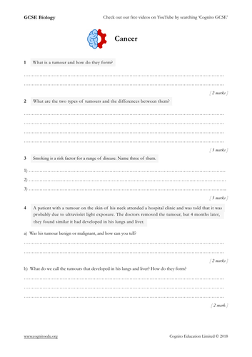 GCSE Bio - Organisation Topic - worksheets + answers pack | Teaching