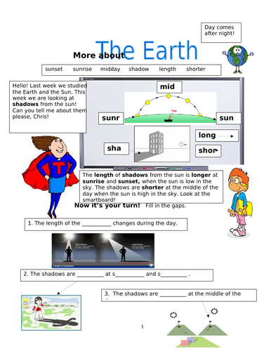 Physical Processes! The Sun, Earth and Shadows