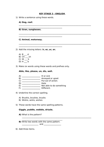 KEY STAGE 2 ENGLISH BOOKLET 3