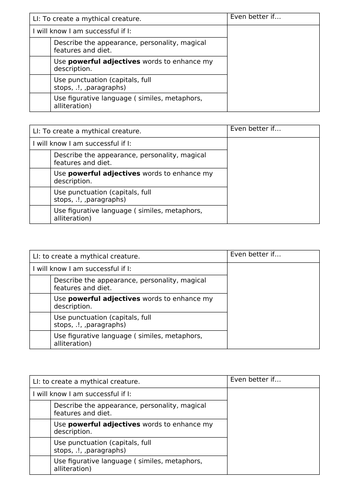 Mythical Creatures Creative Writing | Teaching Resources