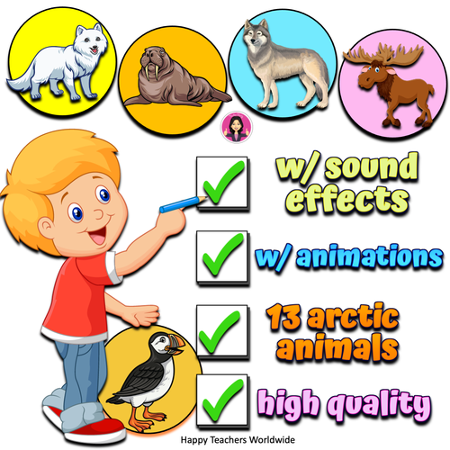 Arctic Animals Guessing game and Fun facts Winter Powerpoint game |  Teaching Resources