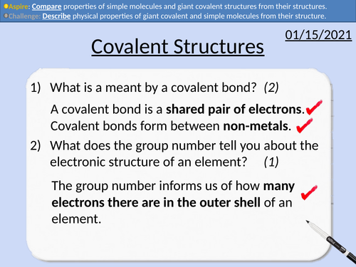 GCSE Chemistry: Covalent Structures