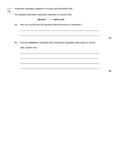 AQA GCSE Biology (9-1) B9.3 Anaerobic respiration FULL LESSON ...
