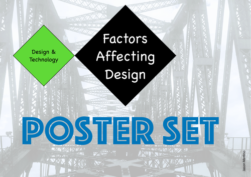 Design and Technology Poster Set - Factors Affecting Design (D&T ...