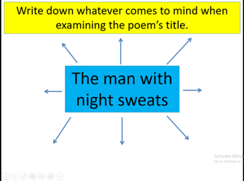 the man with night sweats essay questions igcse