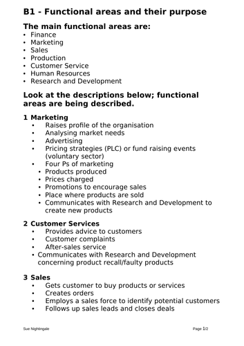 BTEC Level 3 Business Unit 1 : Exploring Business - Learning Aim B ...