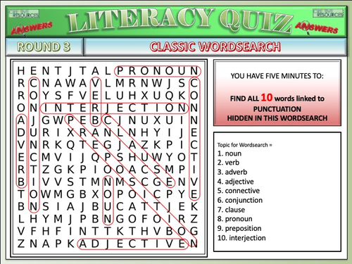 Big Literacy English End of Term Quiz | Teaching Resources