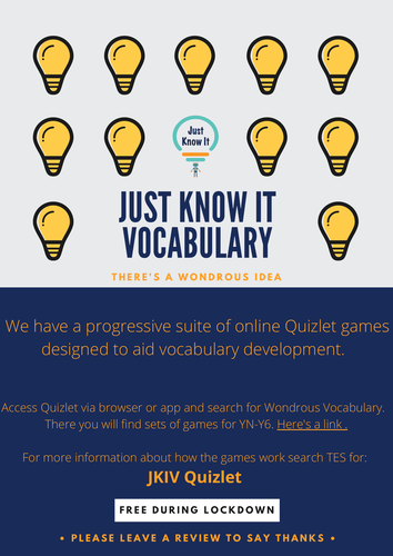 Just Know It Vocabulary Teaching Resources