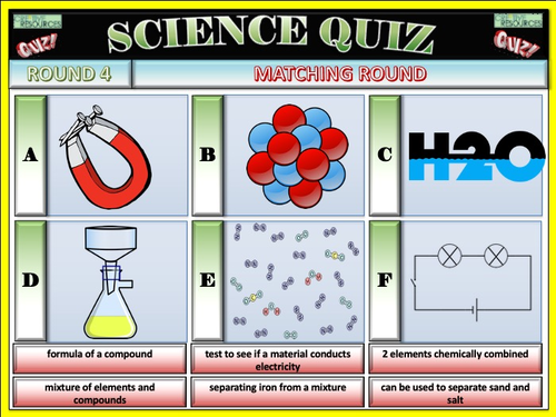 Elements Science Quiz | Teaching Resources