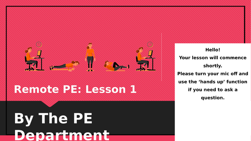 Remote PE Fitness Lesson 1