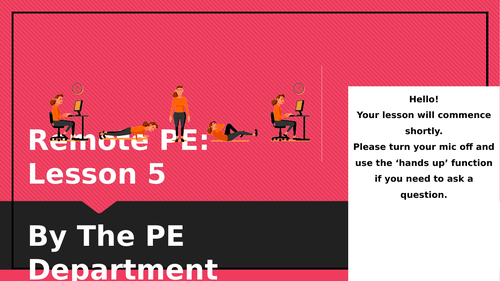 Remote PE Fitness Lesson 5