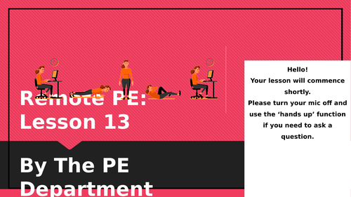 Remote PE Fitness Lesson 13