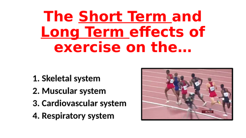 Edexcel GCSE PE Short and Long Term Effects of Exercise Lesson