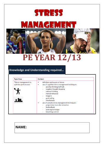 ocr-a-level-pe-sport-psychology-ilt11-stress-management-teaching