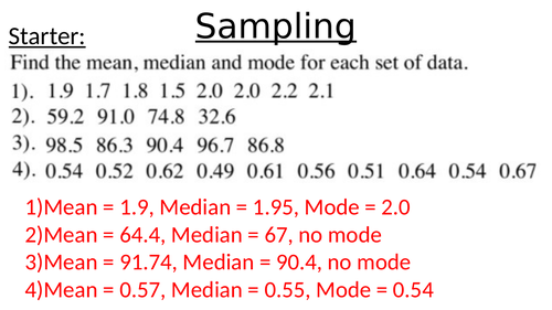 Chapter 14 Statistics Lesson PowerPoint Bundle Pearson Textbook Edexcel ...
