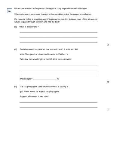 AQA GCSE Physics (9-1) - P12.6 The uses of ultrasound  FULL LESSON