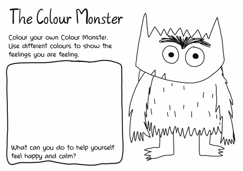 Colour Monster Template Free