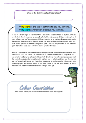 Analysing Text - Frankenstein