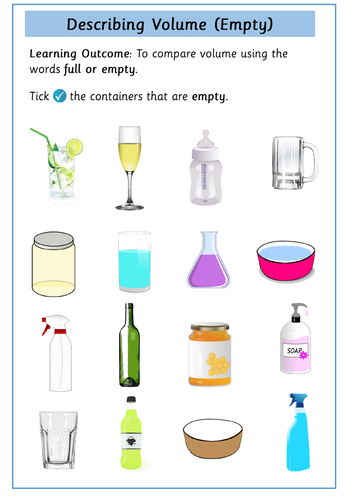 capacity and volume year 1 teaching resources