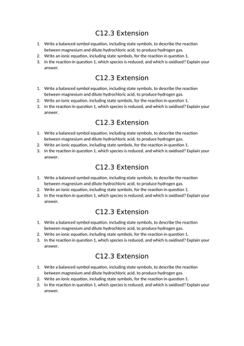 AQA GCSE Chemistry (9-1) - C12.3 Testing for gases FULL LESSON