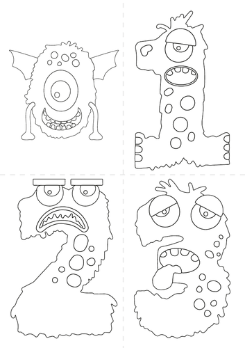 ALPHABET + NUMERS + MORE. (1000+ MONSTER BASED CLIP-ART / GRAPHICS ...