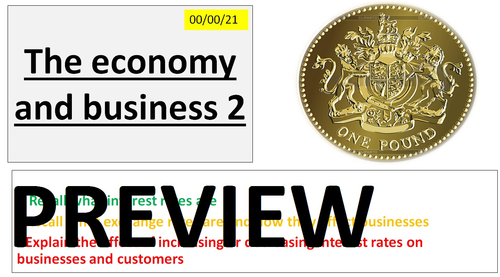 AQA GCSE Business 9-1 - 2.3 The economic climate on business | Teaching ...