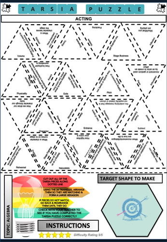 Drama Puzzle Activities Acting | Teaching Resources