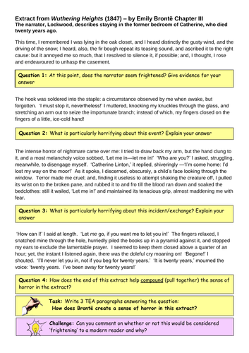 wuthering heights coursework questions