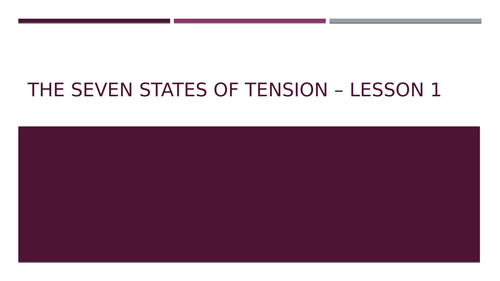 Introduction to the Seven States of Tension Lesson Bundle | Teaching