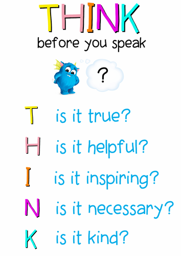 THINK Poster | Printable In A3 and A4 | Teaching Resources