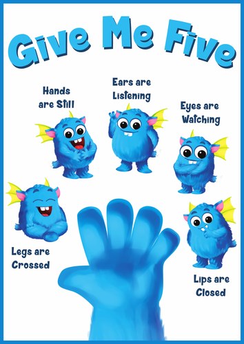 Give Me Five Poster Printable In A3 and A4 Teaching Resources