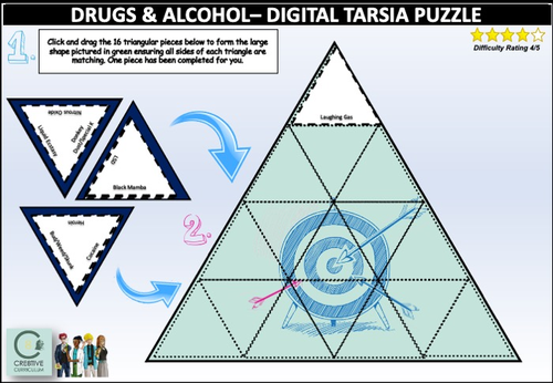 Drugs and Alcohol Digital Home learning Puzzles | Teaching Resources