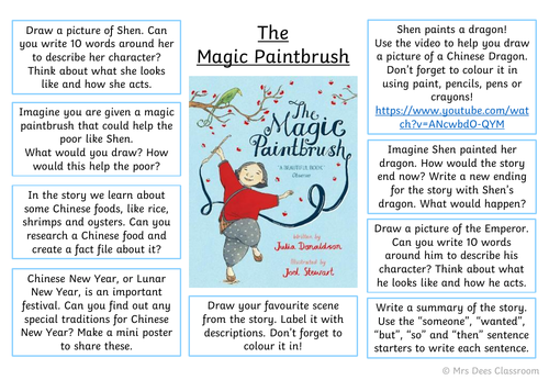 The Magic Paintbrush - Book Talk Mat